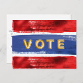 Verkiezingen Goud Patriottisch Briefkaart (Voorkant / Achterkant)