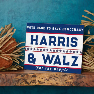 Verkiezingen Harris & Walz 2024 Fotoplaat