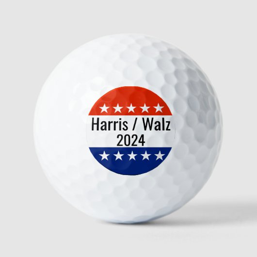 Verkiezingen Harris Walz 2024 Golfballen (Voorkant)