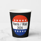 Verkiezingen Harris Walz 2024 Papieren Bekers (Voorkant)