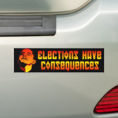 Verkiezingen hebben gevolgen bumpersticker (Op auto)