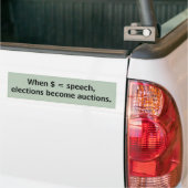 Verkiezingen = veilingen bumpersticker (Op Truck)