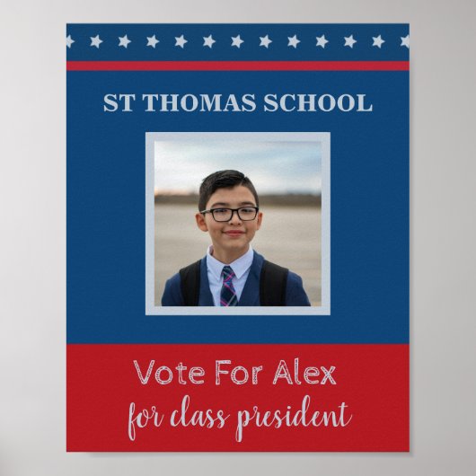 verkiezingscampagne voor studenten met foto - post poster (Voorkant)