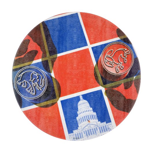 Verkiezingscheckbord Snijplank (Voorkant)