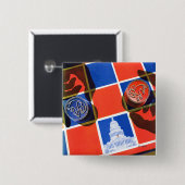 Verkiezingscheckbord Vierkante Button 5,1 Cm (Voorkant /achterkant)