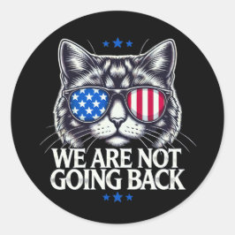 Verkiezingsdag 2024: we gaan niet terug ronde sticker