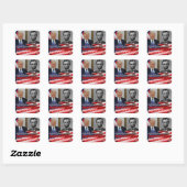 Verkiezingsinmenging Vierkante Sticker (Vel)