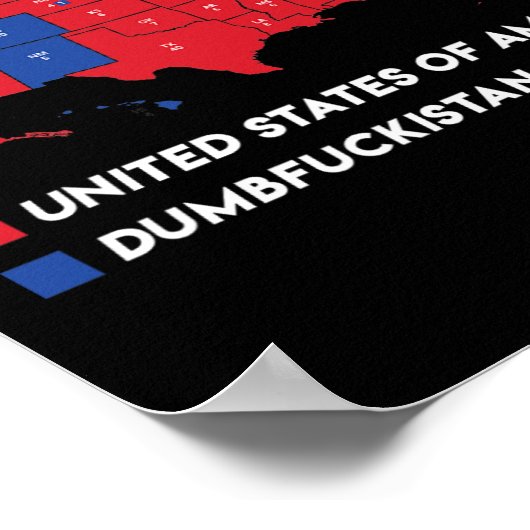 Verkiezingskaart 2024 Verenigde Staten van Amerika Poster (Hoek)