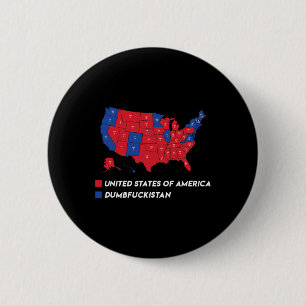 Verkiezingskaart 2024 Verenigde Staten van Amerika Ronde Button 5,7 Cm