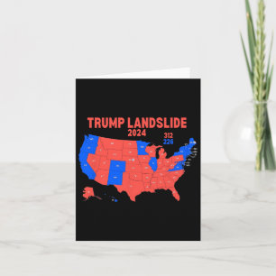 Verkiezingskaart Trump 312 Landslide 2024 Kaart