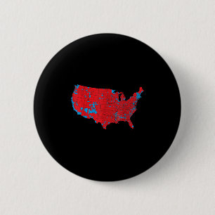 Verkiezingskaart van de VS 2024 President Trump Re Ronde Button 5,7 Cm