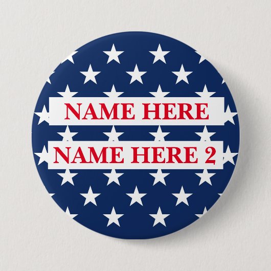 Verkiezingsnaam aanpassen ronde button 7,6 cm (Voorkant)
