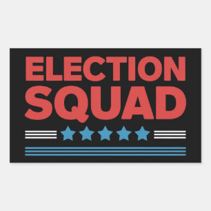 Verkiezingsteam 2024 Verkiezing Democraat Republik Rechthoekige Sticker