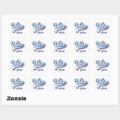 verkiezingstypografie vierkante sticker (Vel)