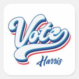 verkiezingstypografie vierkante sticker