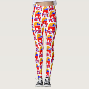 verkiezingswaarneming van de republikeinse olifant leggings