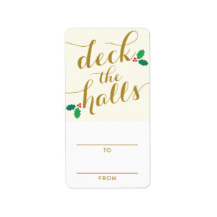 VERKLAAR DE HALLEN HOLIDAY GIFT-LABELS ETIKET