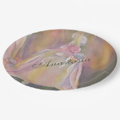 VERKLAP FEestje met MONOGRAM Papieren Bordje (Gekanteld)