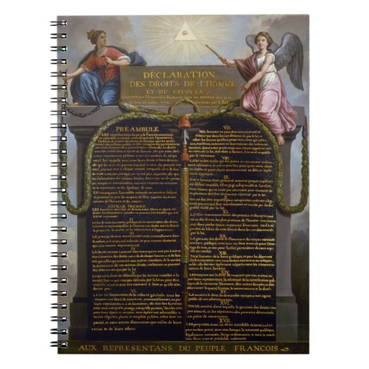 Verklaring - Rechten van het Man en de burger Notitieboek (Voorkant)