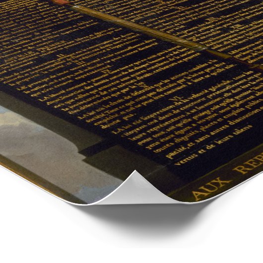 Verklaring - Rechten van het Man en de burger Poster (Hoek)