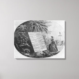 Verklaring van de rechten van het Man Canvas Afdruk