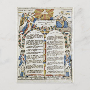 Verklaring van de rechten van het Man en de burger Briefkaart