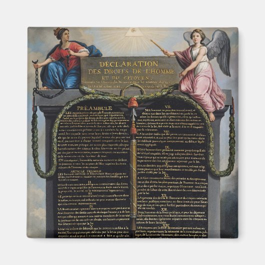 Verklaring van de rechten van het Man en de burger Magneet (Voorkant)
