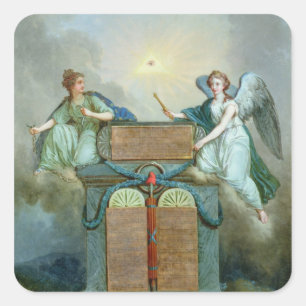 Verklaring van de rechten van het Man en de burger Vierkante Sticker