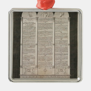 Verklaring van de rechten van het Man Metalen Ornament