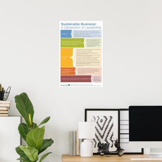 Verklaring van leiderschap poster (Thuiskantoor)