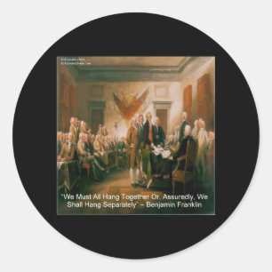 Verklaring van Onafhankelijkheid & citaat van Ben Ronde Sticker