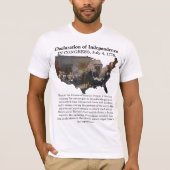 Verklaring van Onafhankelijkheid CONGRESS, 4 juli  T-shirt (Voorkant)