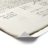 Verklaring van onafhankelijkheid met ondertekenaar poster (Hoek)