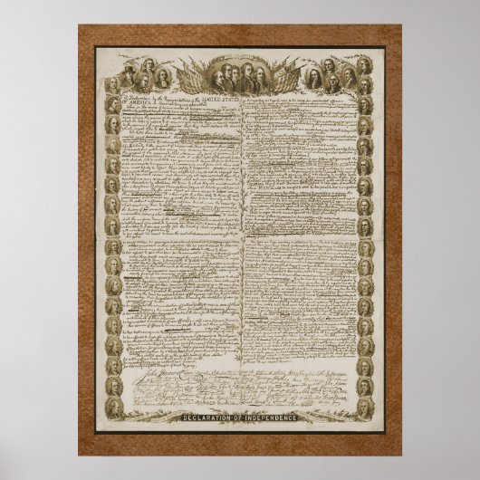 Verklaring van onafhankelijkheid van de oprichters poster (Voorkant)