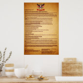 Verklaring van onafhankelijkheidV-1-stijl-1 Poster (Keuken)