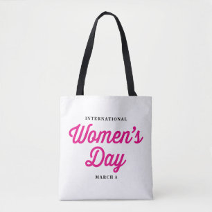 Verklaring van Roze Internationale Vrouwendag Tote Bag