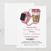 Verklaring van stethoscoop verpleegkunde school af kaart (Voorkant / Achterkant)