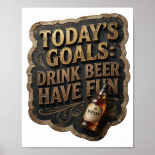 Verklaring VANDAAGSE DOELEN BIJDRINKEN PLEZIER Poster