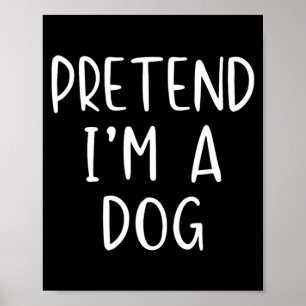 Verkleed als hond Halloween grappig eenvoudig kind Poster