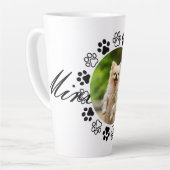 Verkleinbare hond portret hoektand latte mok (Linkerhoek)