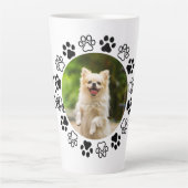 Verkleinbare hond portret hoektand latte mok (Voorkant)