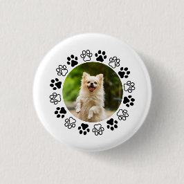 Verkleinbare hond portret hoektand ronde button 3,2 cm