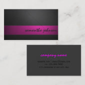 Verkleurd leder in warmroze visitekaartje (Voorkant / Achterkant)