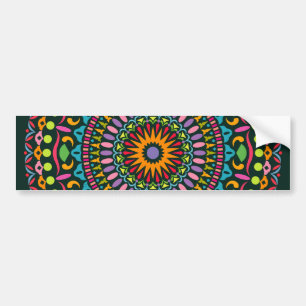 Verkleurd Mandala 29_06 DZY Bumpersticker
