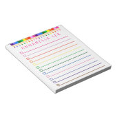 Verkleurd potlood om Lijst te doen personaliseren Notitieblok (Schuin)