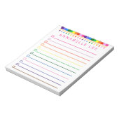 Verkleurd potlood om Lijst te doen personaliseren Notitieblok (Gedraaid)