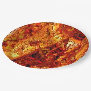 Verkleurd tot koraalcarnavalmasker papieren bordje