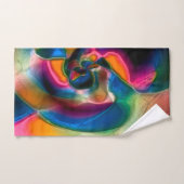 Verkleurde abstracte verdraaide lijnen in lichtscu bad handdoek (Handdoek)