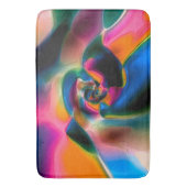 Verkleurde abstracte verdraaide lijnen in lichtscu badmat (Voorkant Verticaal)