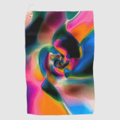 Verkleurde abstracte verdraaide lijnen in lichtscu golfhanddoek (Voorkant)